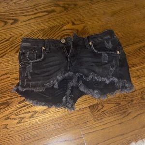 Black Zara jean shorts